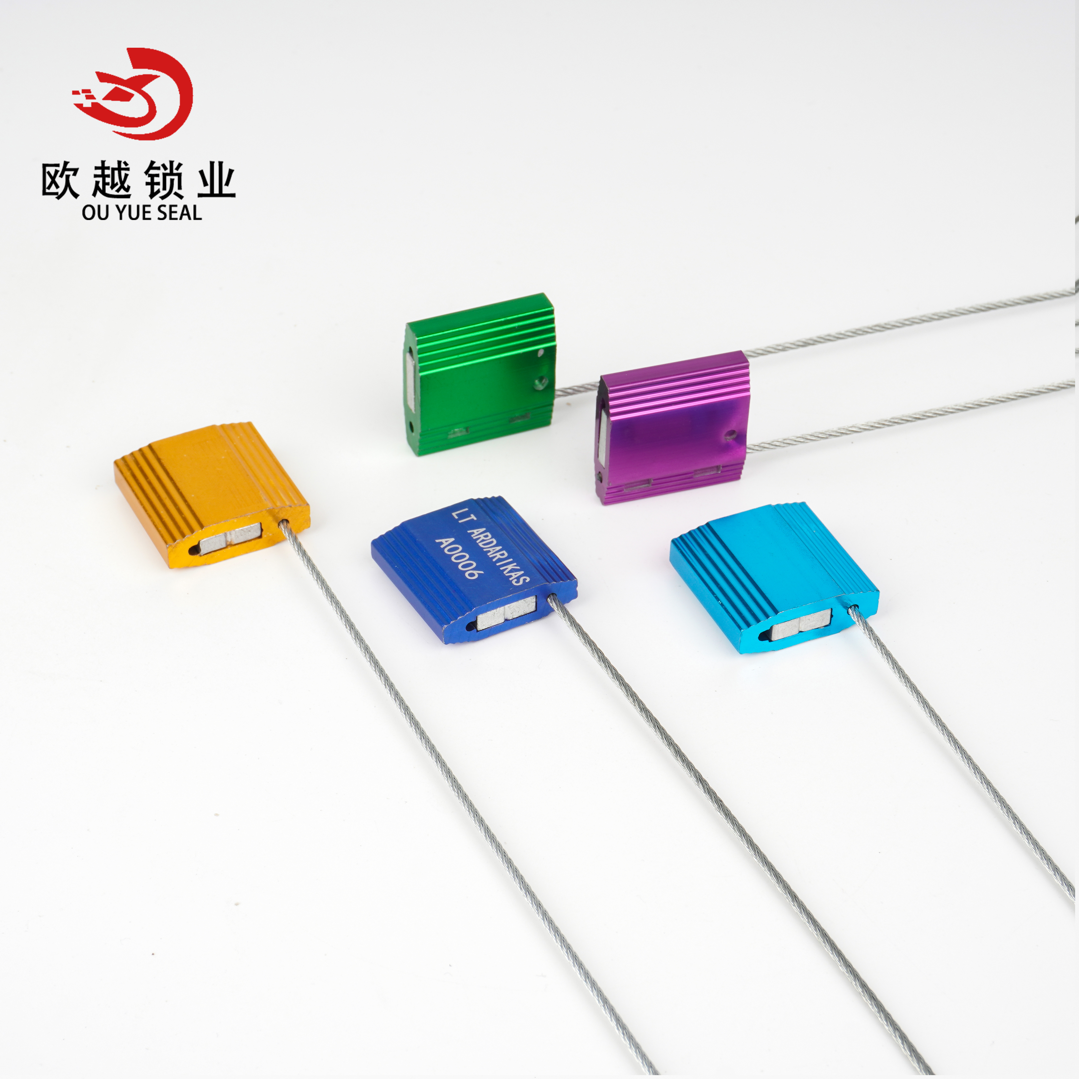OY-CS107 High Security Pull Tight Safety Aluminium Alloy Cable Seal For Trailer Truck