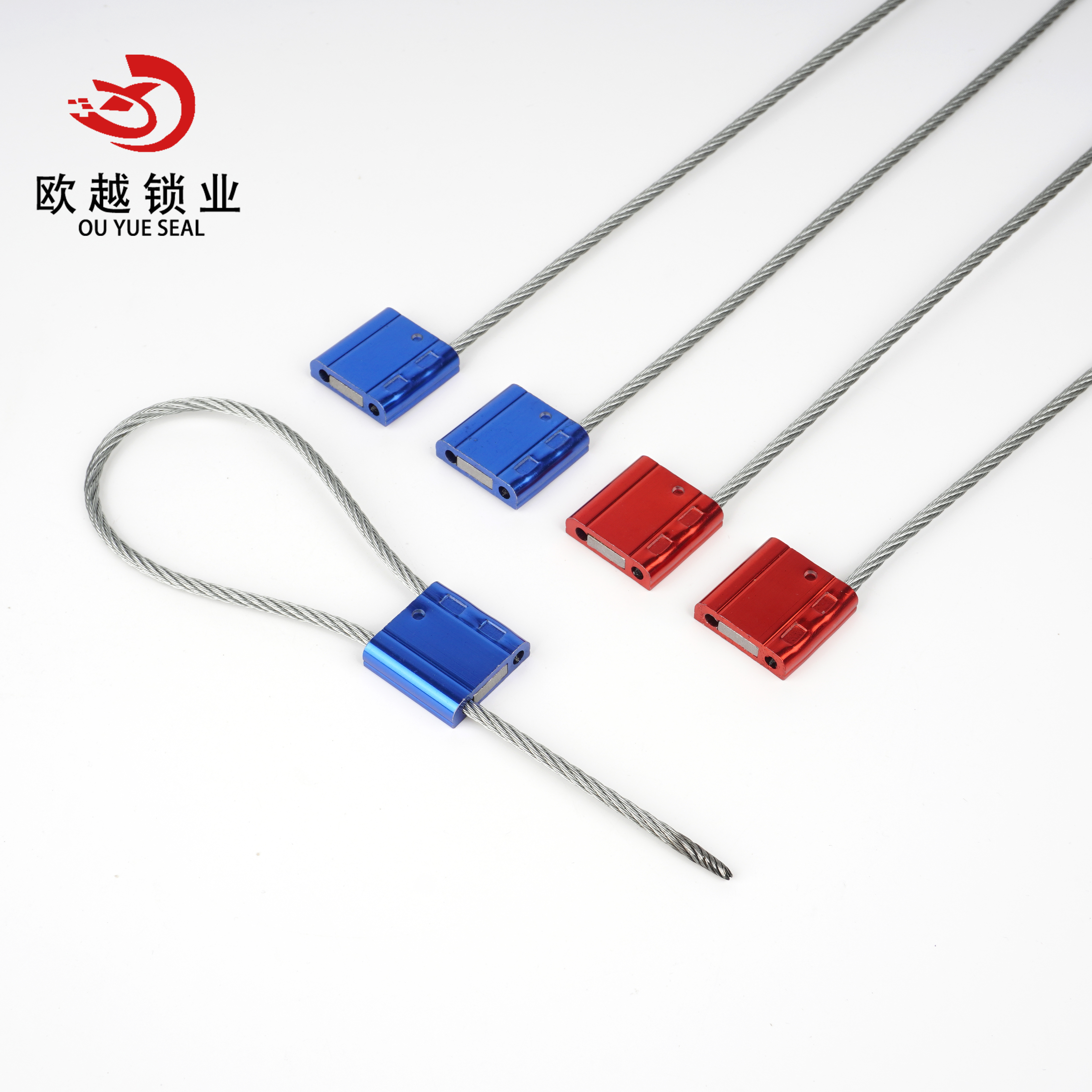 OYCS108 Shipping Container Cable Security Seal Wire Cable Seal Logo Barcode