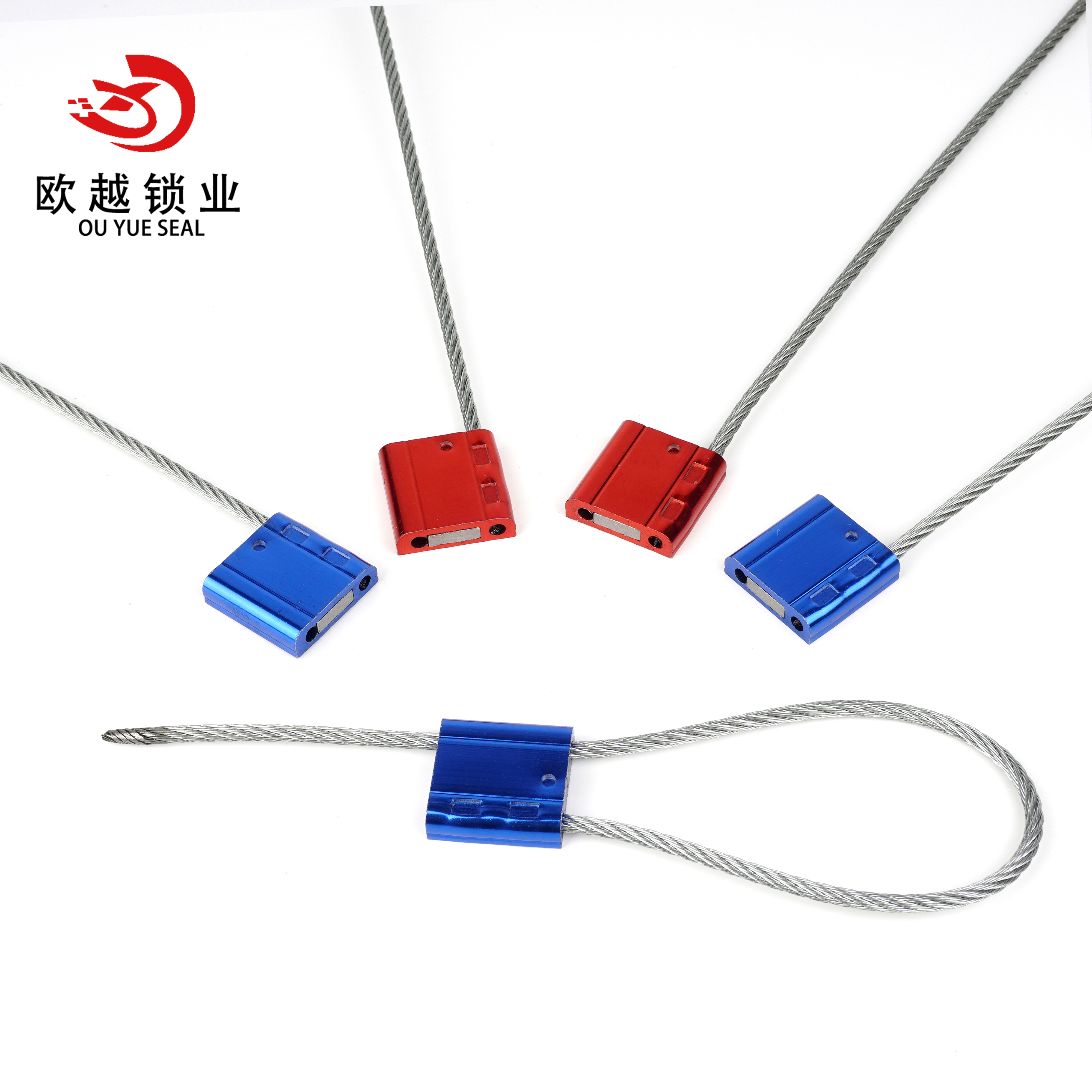 OYCS108 Shipping Container Cable Security Seal Wire Cable Seal Logo Barcode