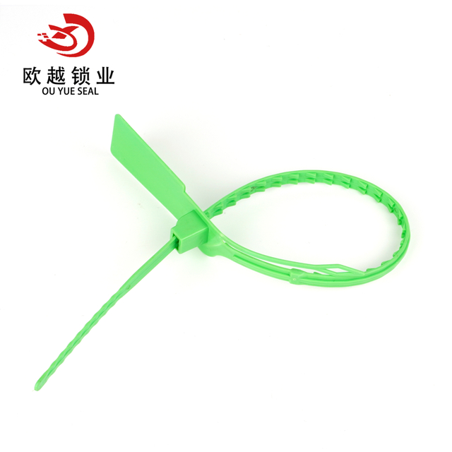 OY-PS110 High Safety Tote Packaging Pull Tight Plastic Seal One Time Use with Logo And Numbered Tag Seal