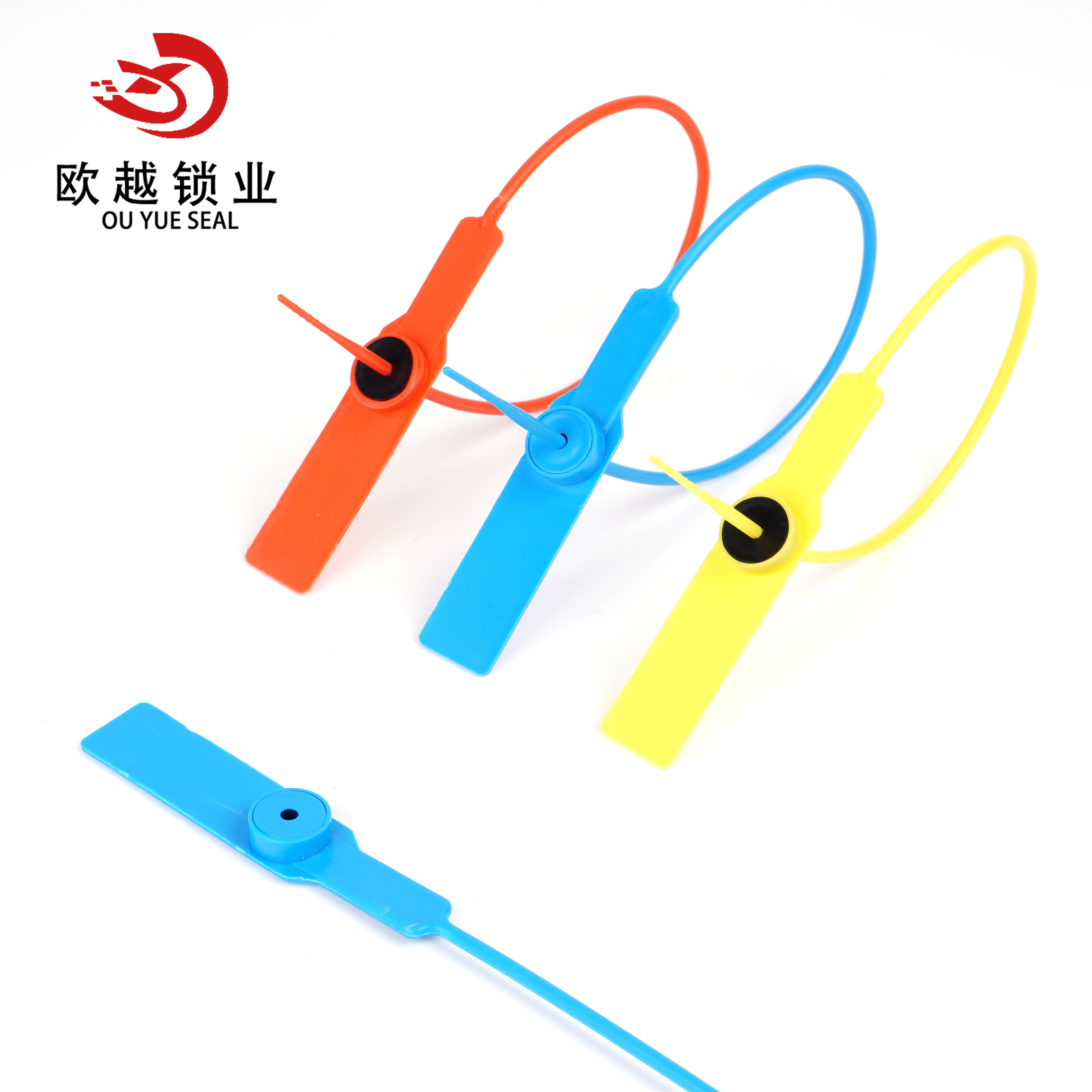 OYPS102 Easy Tear Off Airline Garment Serial Number Printed Self Locking Security Plastic Seal